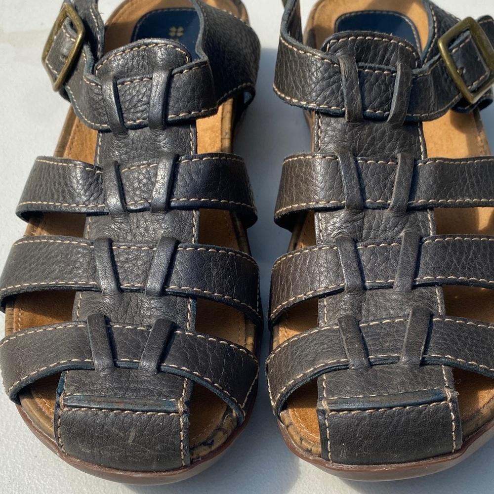 Naturalizer Women’s Size 9M Hiking Black Leather Sandals - Picture 3 of 8